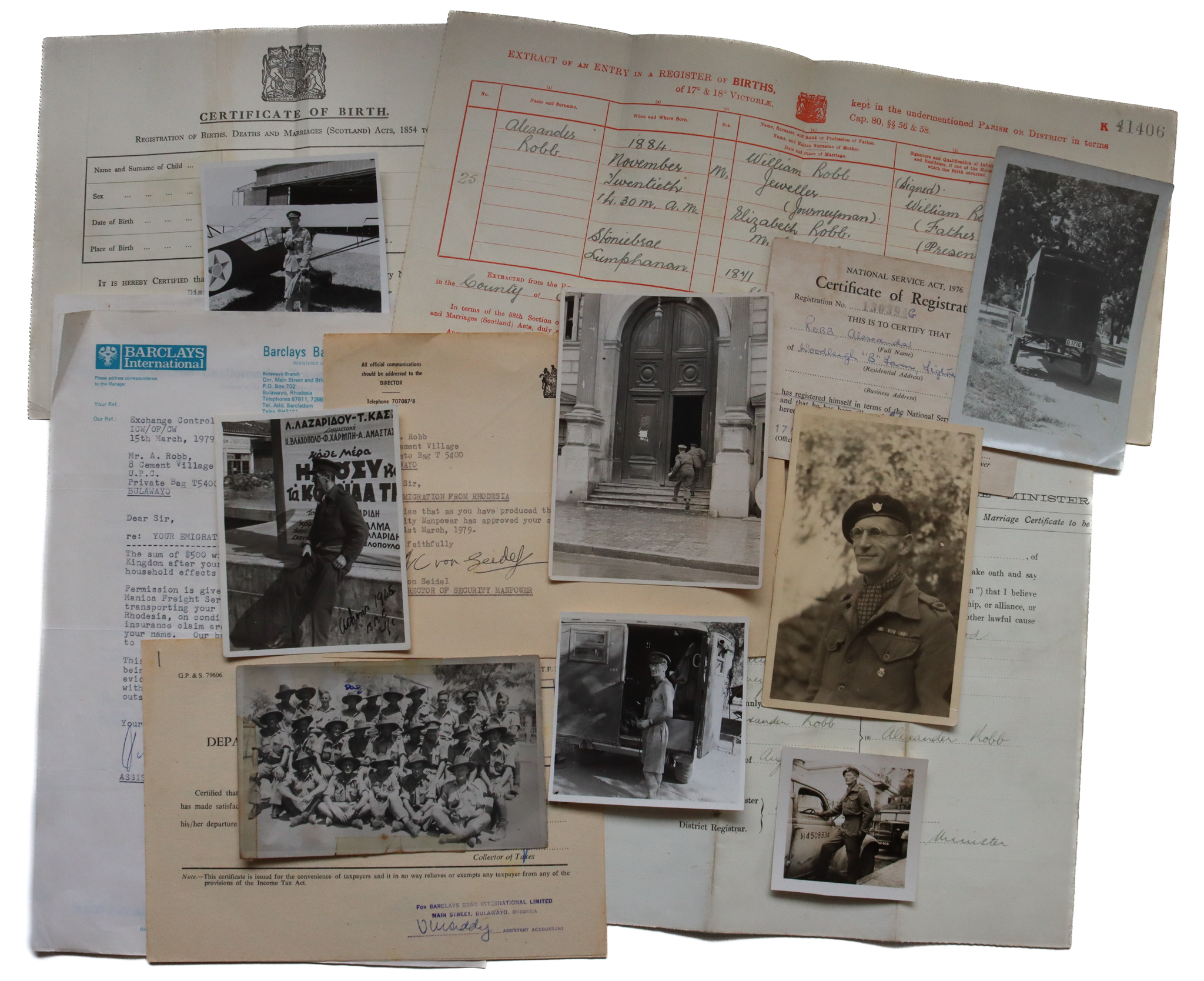 Collection of Original Photographs and Paperwork relating to BBC War Correspondent, Alexander Robb