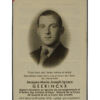 WW2 Belgian Resistance Member Death Card - Jacques Marie Joseph Ignace Geerinckx
