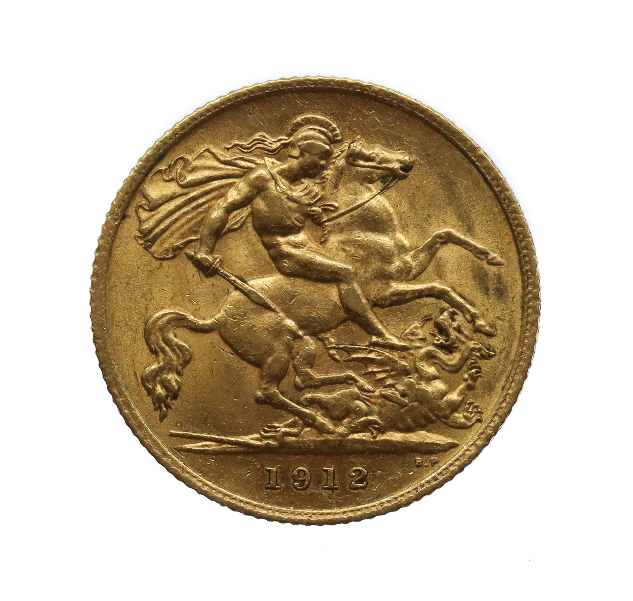 1912 George V Gold Half Sovereign Coin