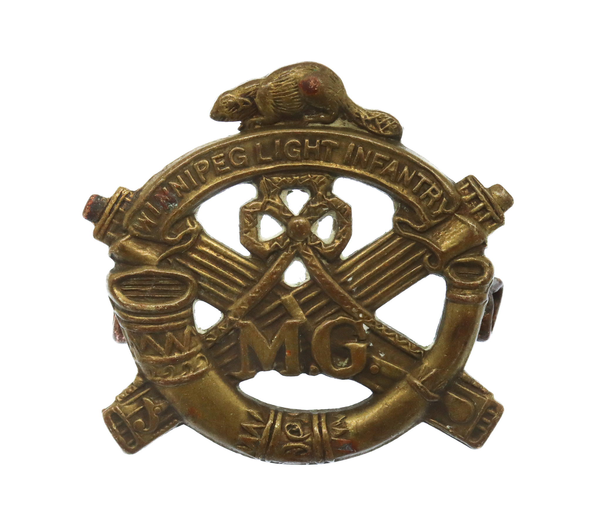 Canadian Winnipeg Light Infantry Machine Gun Collar Badge