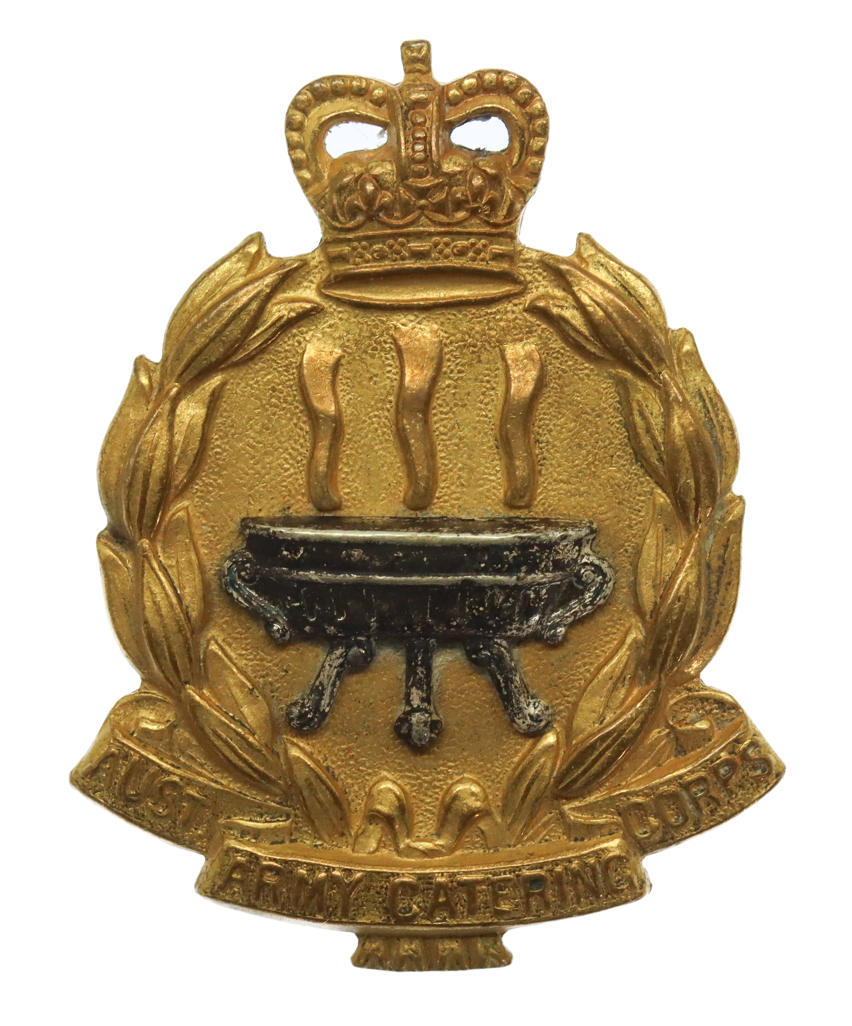 Australian Army Catering Corps Hat Badge - Queen's Crown