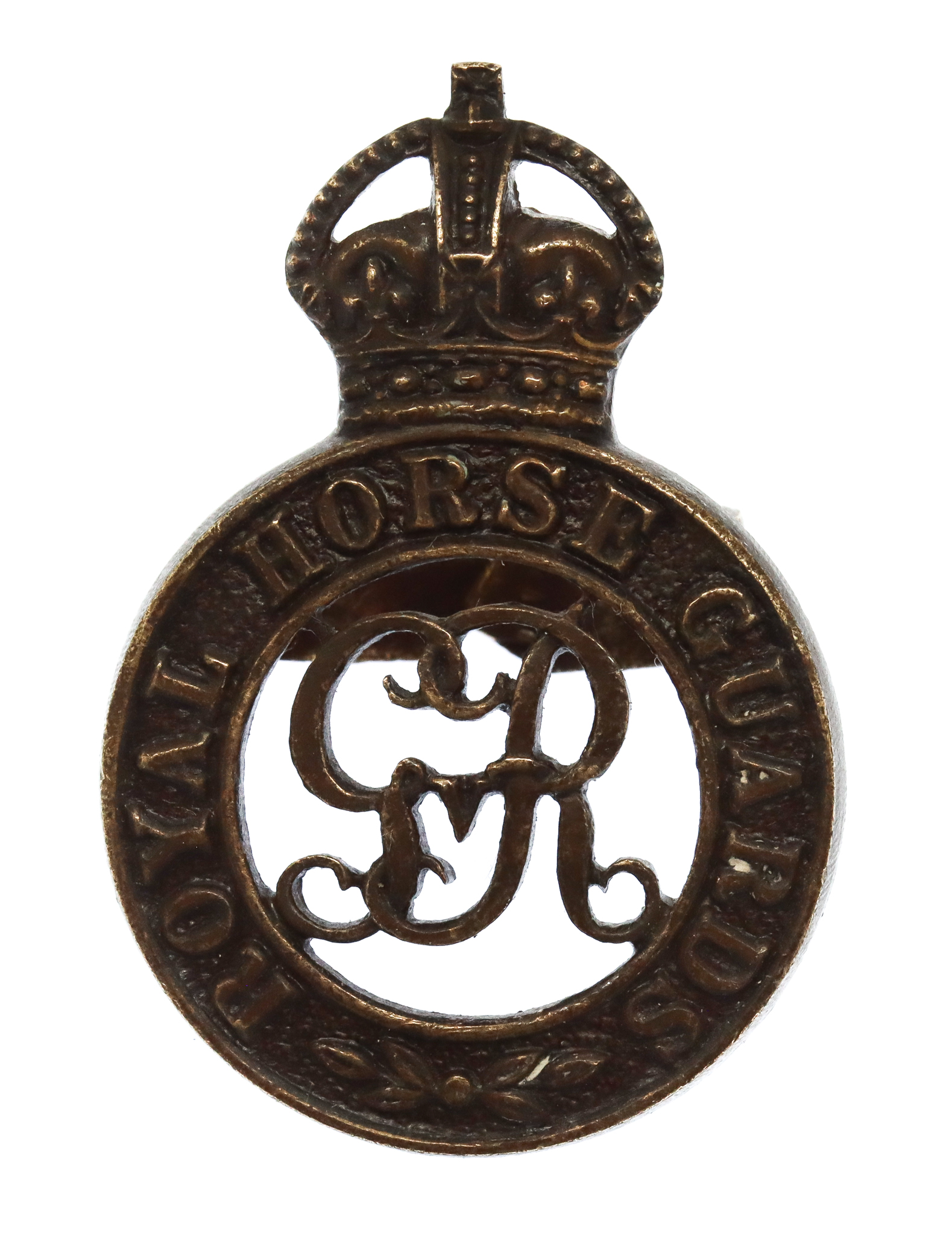 George V Royal Horse Guards Officer's Service Dress Cap Badge