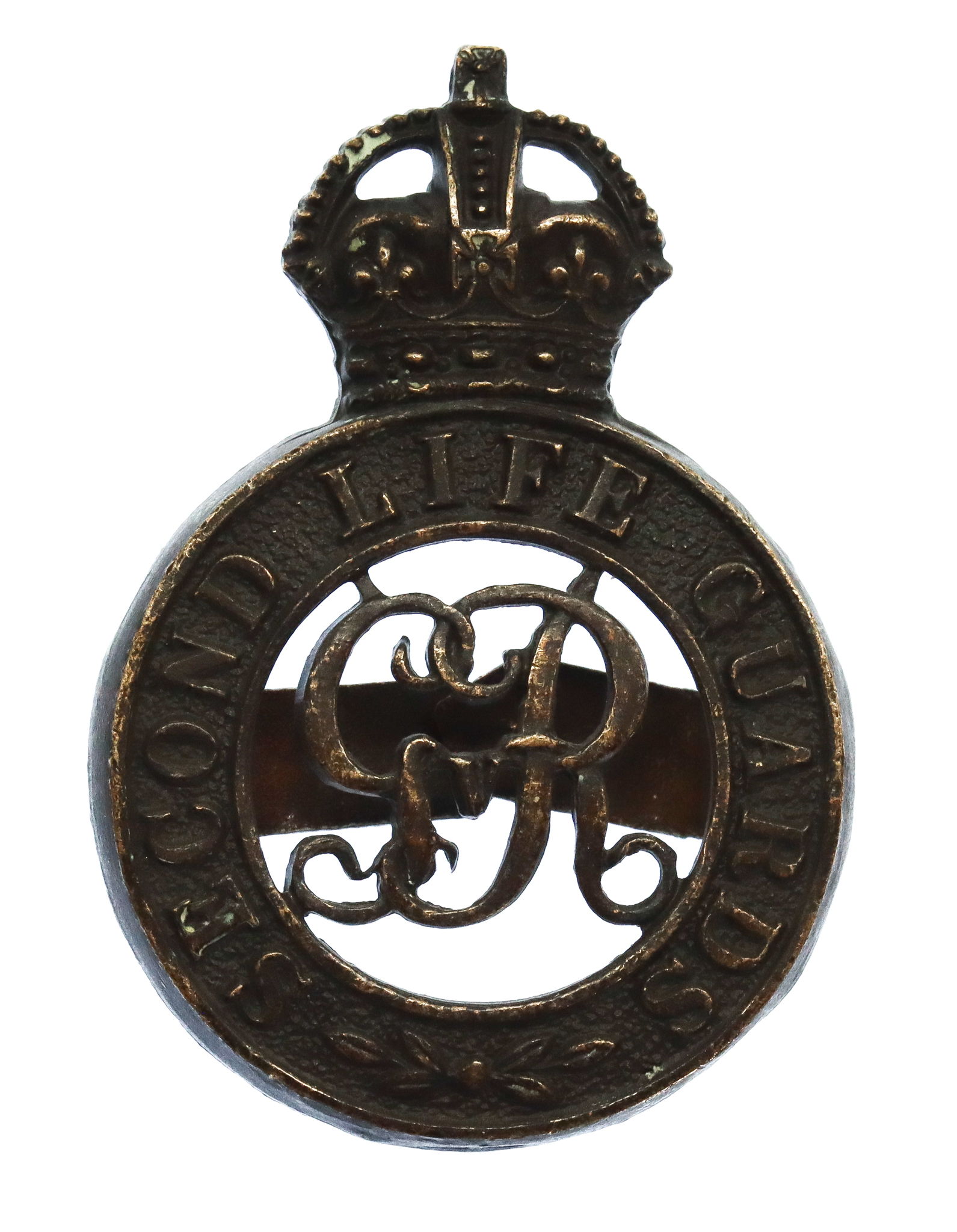 George V Second Life Guards Officer's Service Dress Cap Badge
