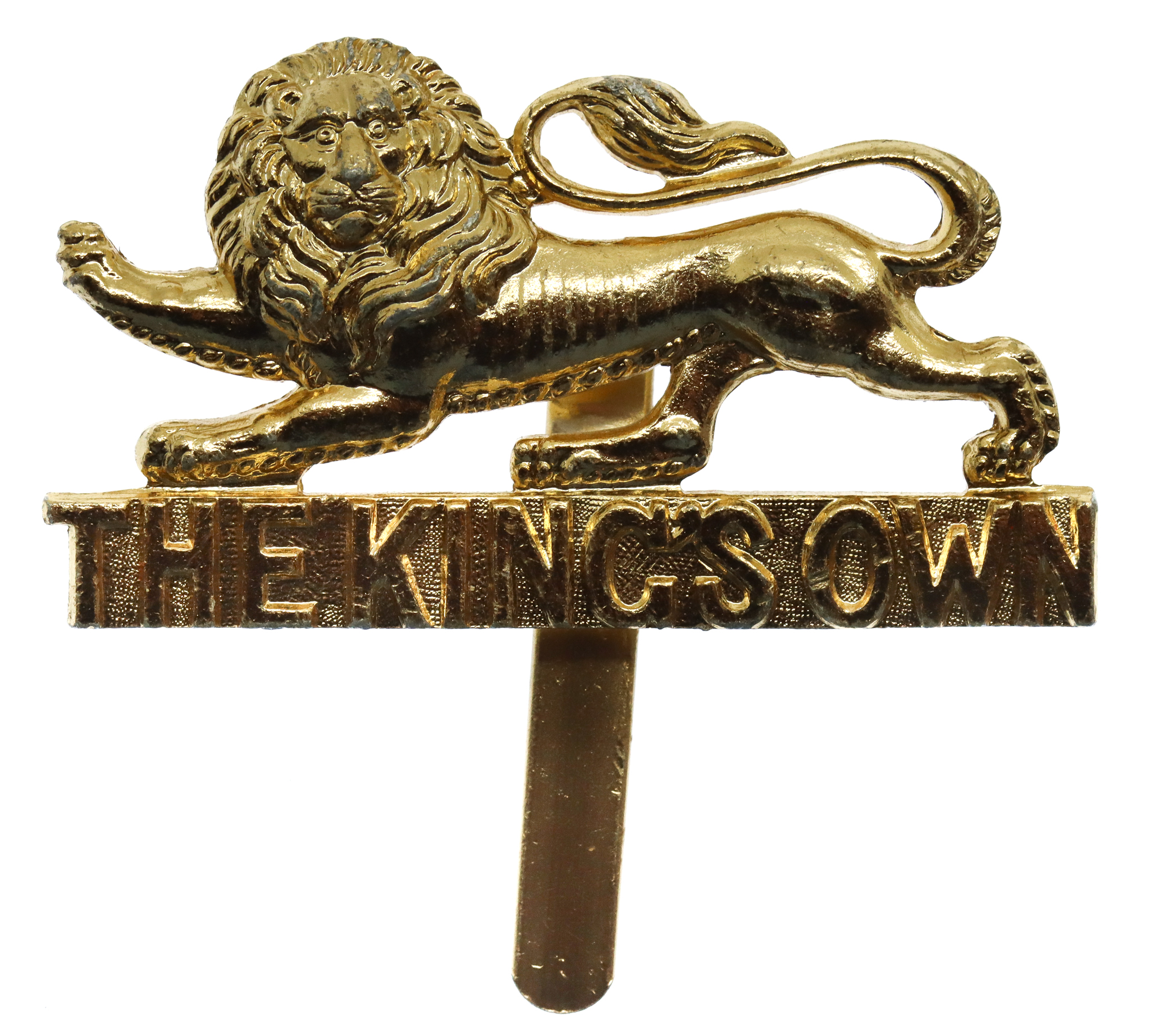 King's Own (Royal Lancaster) Regiment Anodised (Staybrite) Cap Badge