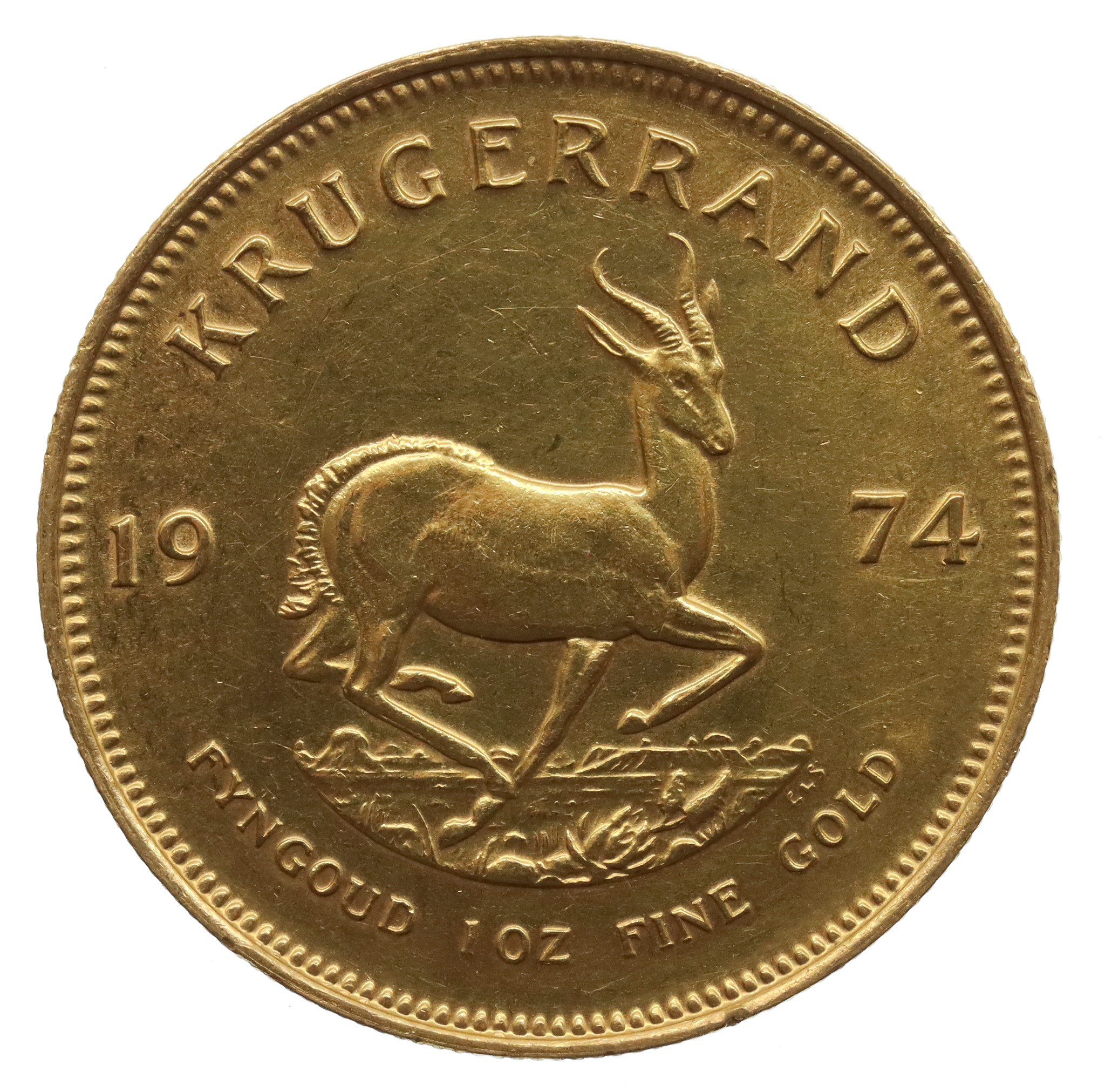1974 South Africa 1oz Gold Krugerrand Bullion Coin