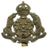 Derbyshire Yeomanry White Metal Cap Badge - King's Crown
