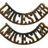 Pair of Leicestershire Regiment (LEICESTER) Shoulder Titles