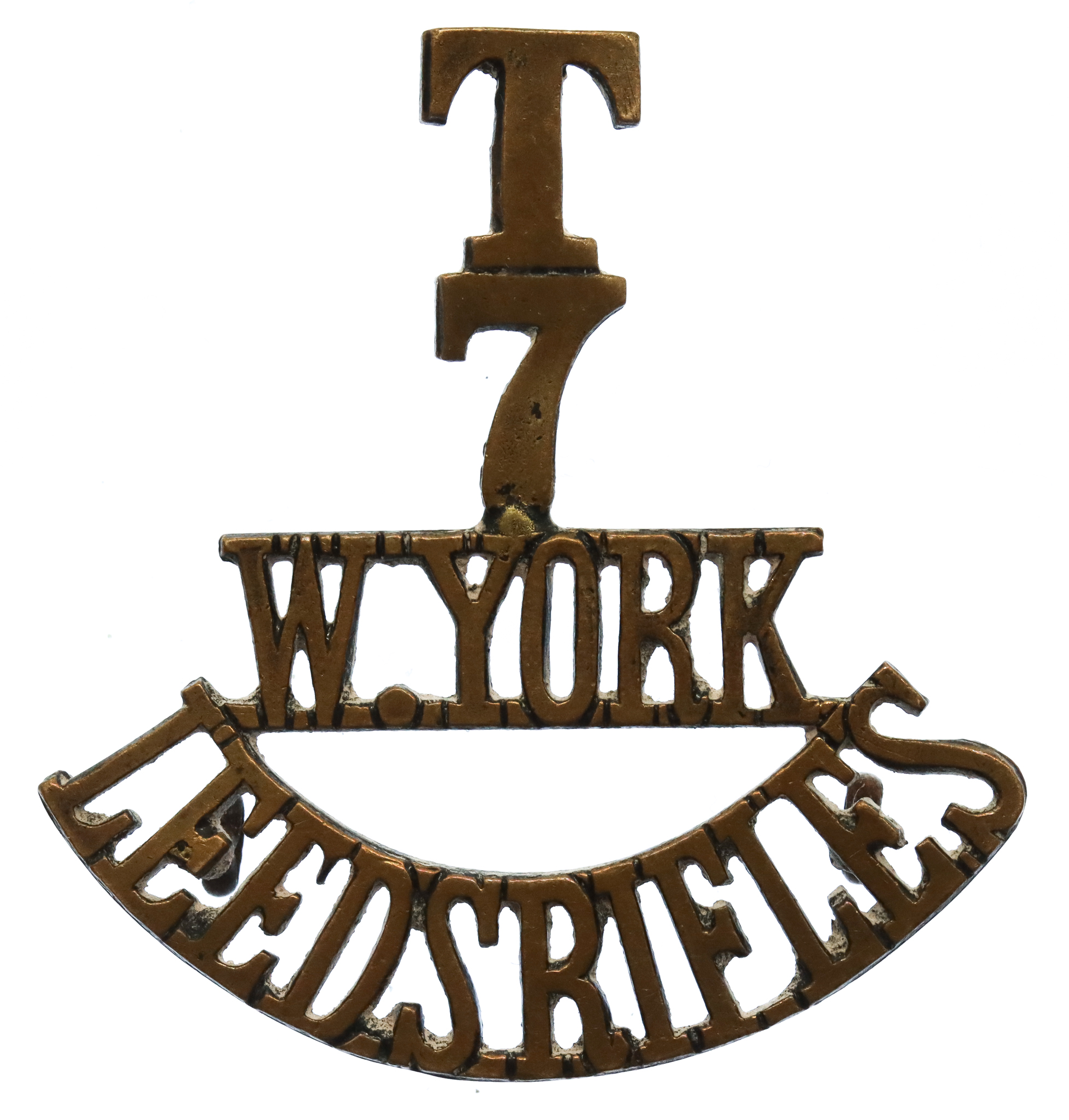 7th Territorial Bn. (Leeds Rifles) West Yorkshire Regiment (T/7/W.YORK/LEEDS RIFLES) Shoulder Title