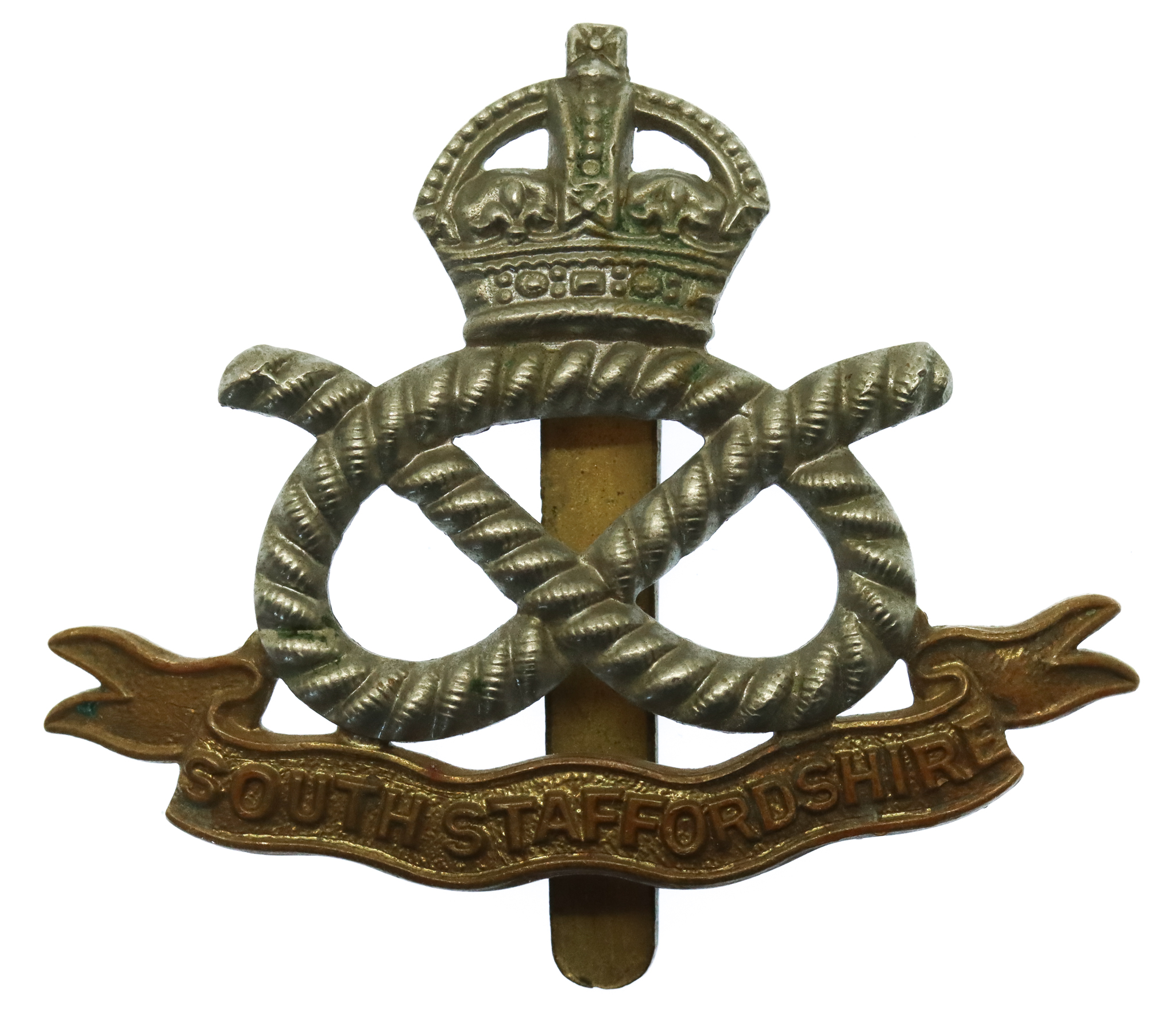 South Staffordshire Regiment Cap Badge - King's Crown