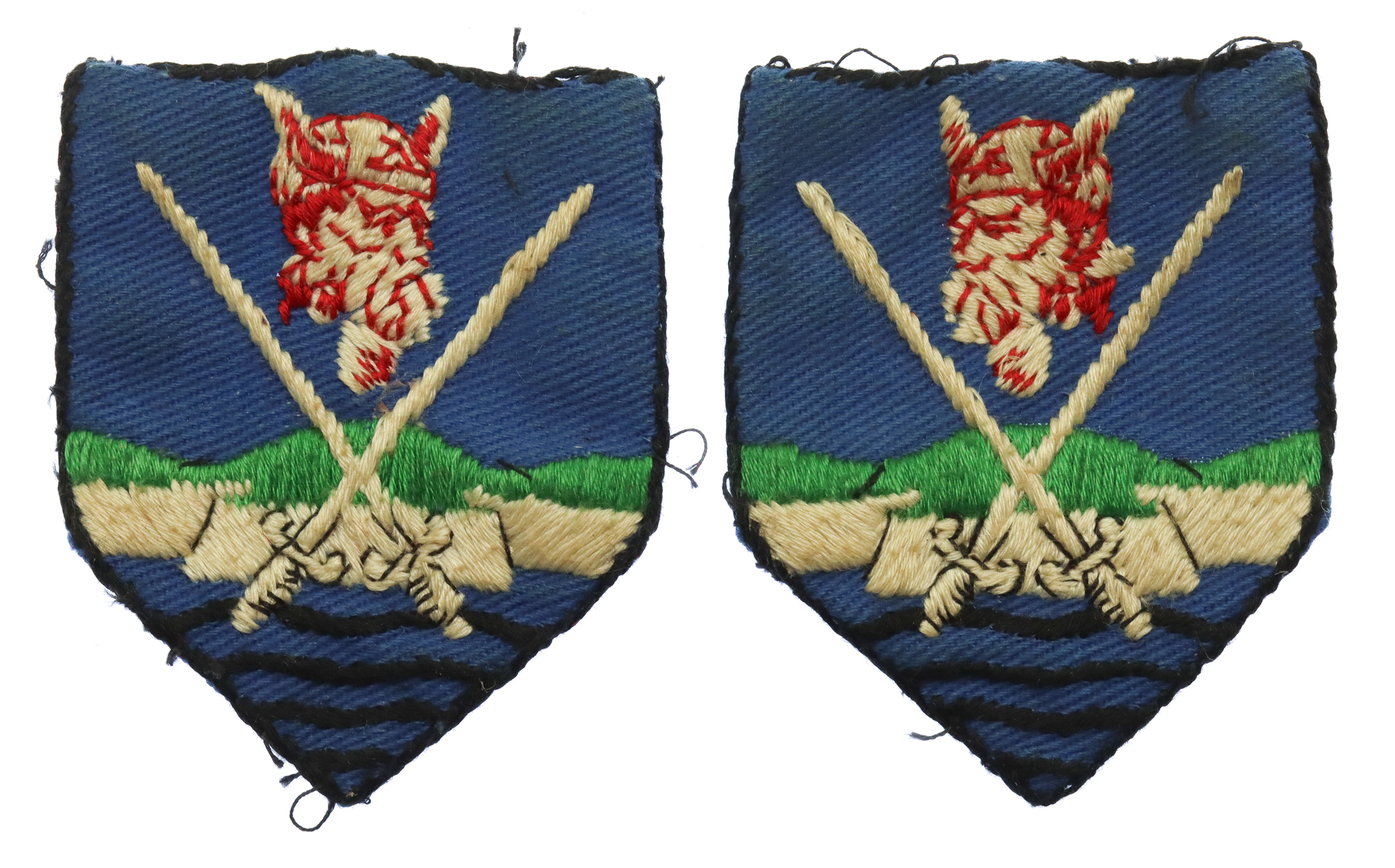 Pair of Eastern Command Cloth Formation Signs