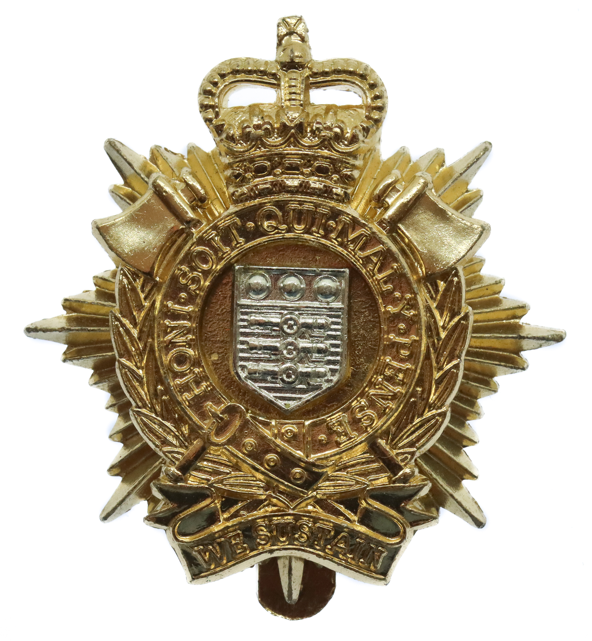 Royal Logistics Corps (R.L.C.) Anodised (Staybrite) Cap Badge
