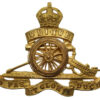 Royal Artillery Officer's Gilt Cap Badge - King's Crown