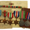 WW2 8th Army Medal Group of Six with Pay Book and Documents - Pte. W.S. Baulch, East Surrey Regiment & Royal Norfolk Regiment - Wounded in Action
