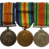 WW1 British War Medal, Victory Medal and WW2 Defence Medal Group of Three - Pte. W.H. St John, Middlesex Regiment