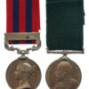 1854 India General Service Medal (Clasp - Perak) and Edward VII Volunteer Service Medal Pair - Pte. J. Banks, 1st Bn. 3rd (The East Kent) Regiment of Foot (The Buffs)