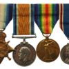 WW1 1914-15 Star, British War Medal, Victory Medal and 1937 Coronation Medal Group of Four - Leading Mech. A.T. Bowhill, Royal Naval Air Service and City of London Police