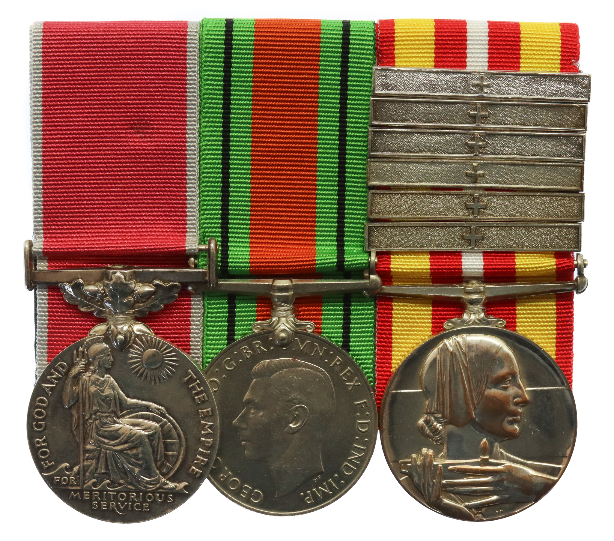 EIIR British Empire Medal (Civil), WW2 Defence Medal and Voluntary Medical Service Medal (with 6 Bars) - Mrs Lilian Rose Brackley