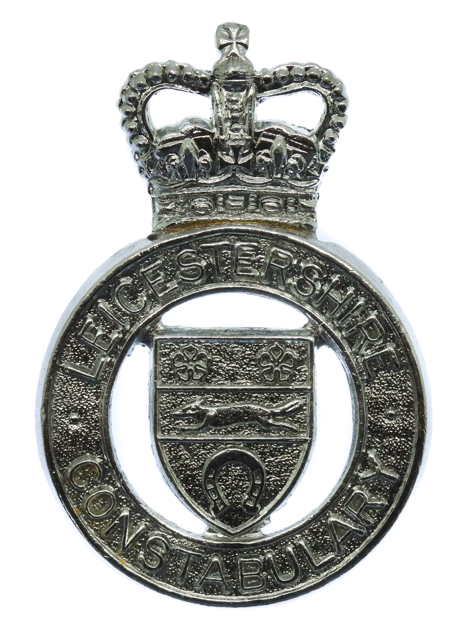 Leicestershire Constabulary Cap Badge - Queen's Crown