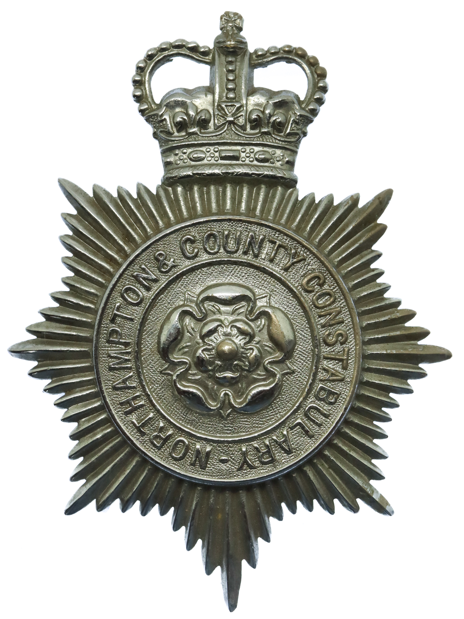 Northampton & County Constabulary Helmet Plate - Queen's Crown