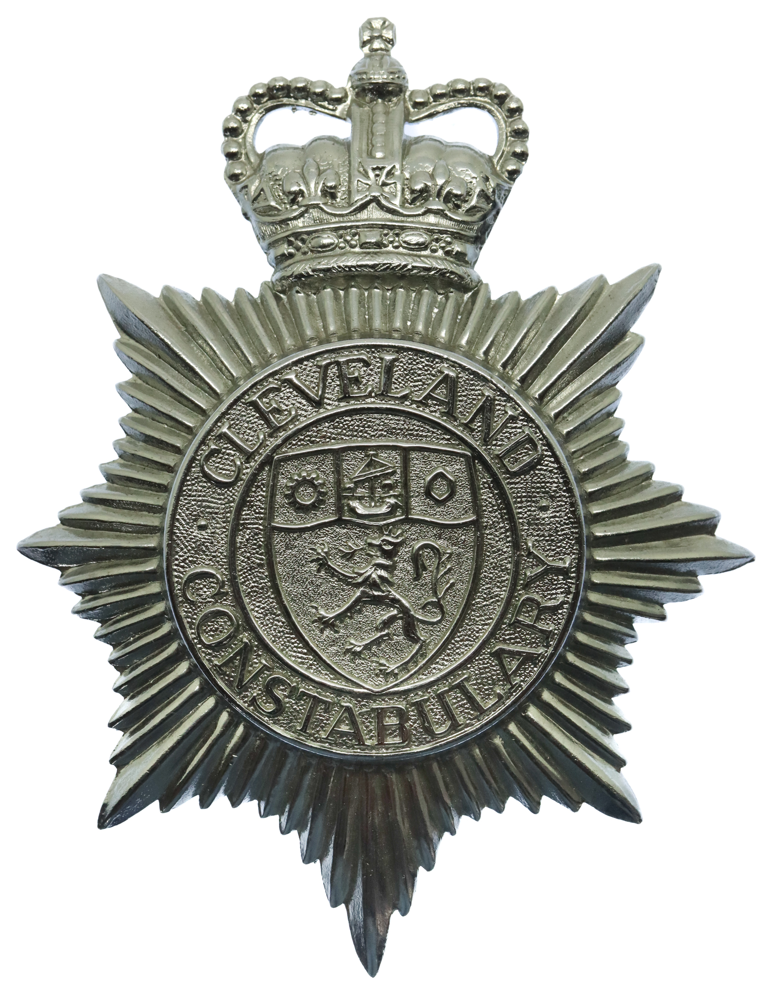 Cleveland Constabulary Helmet Plate - Queen's Crown