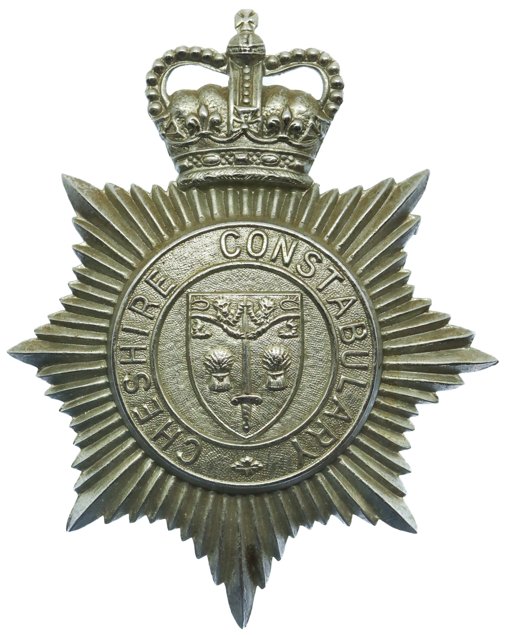 Cheshire Constabulary Helmet Plate - Queen's Crown