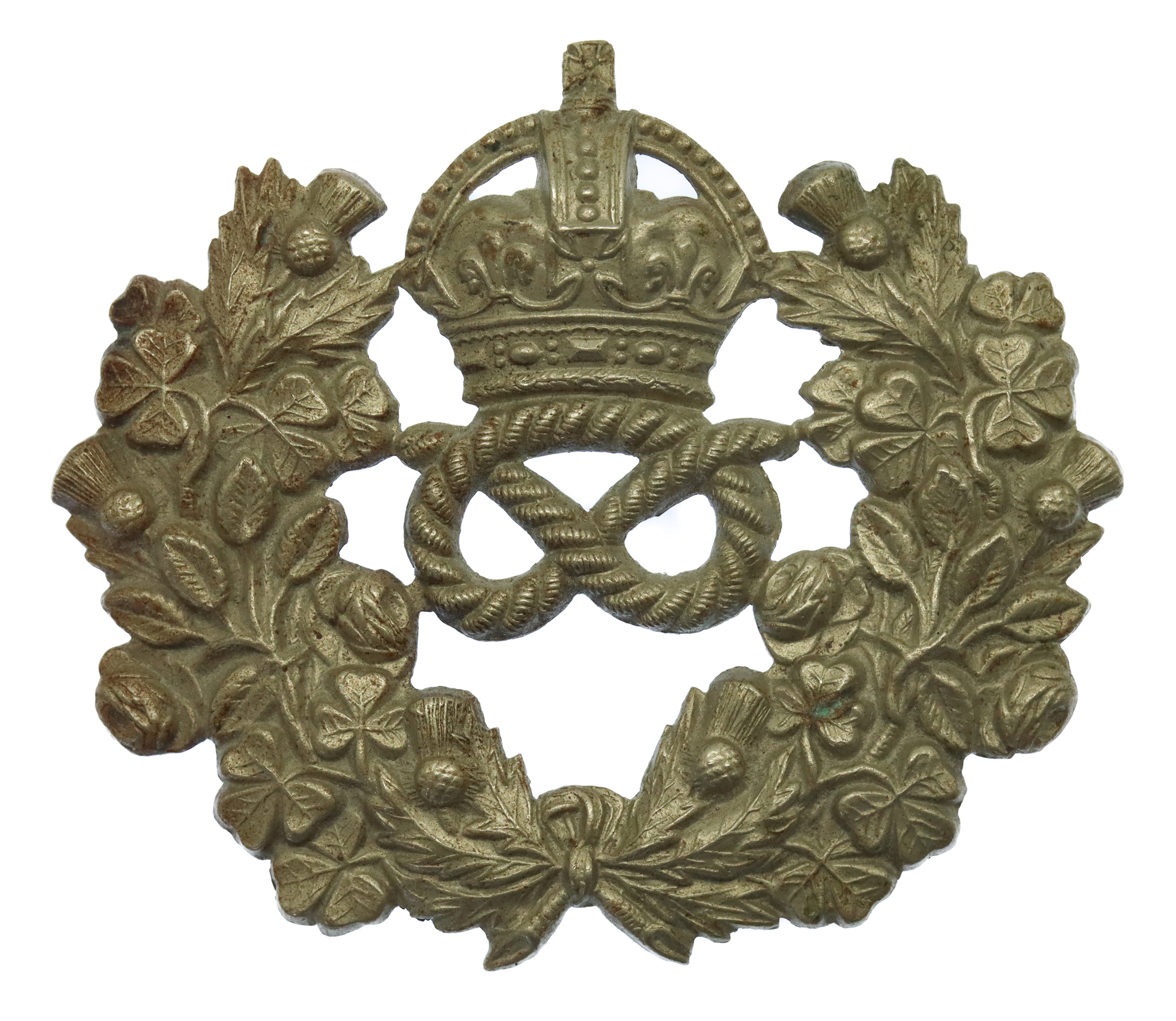 Staffordshire Constabulary Wreath Shako/Cap Badge - King's Crown