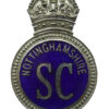 Nottinghamshire Special Constabulary Enamelled Cap Badge - King's Crown