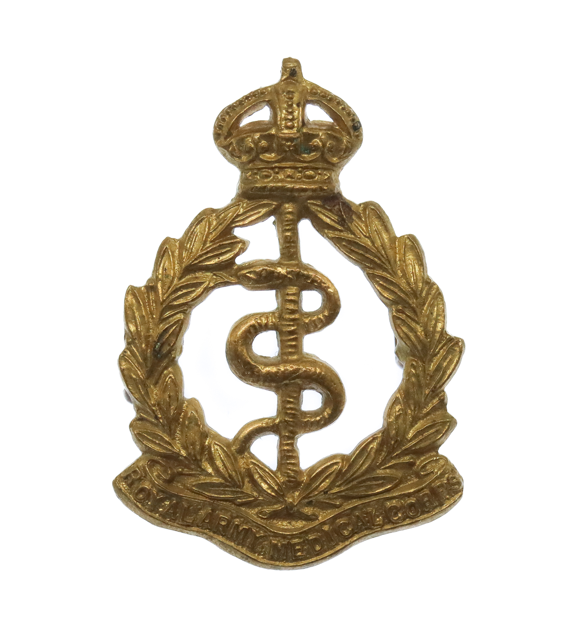 Royal Army Medical Corps (R.A.M.C.) Collar Badge - King's Crown