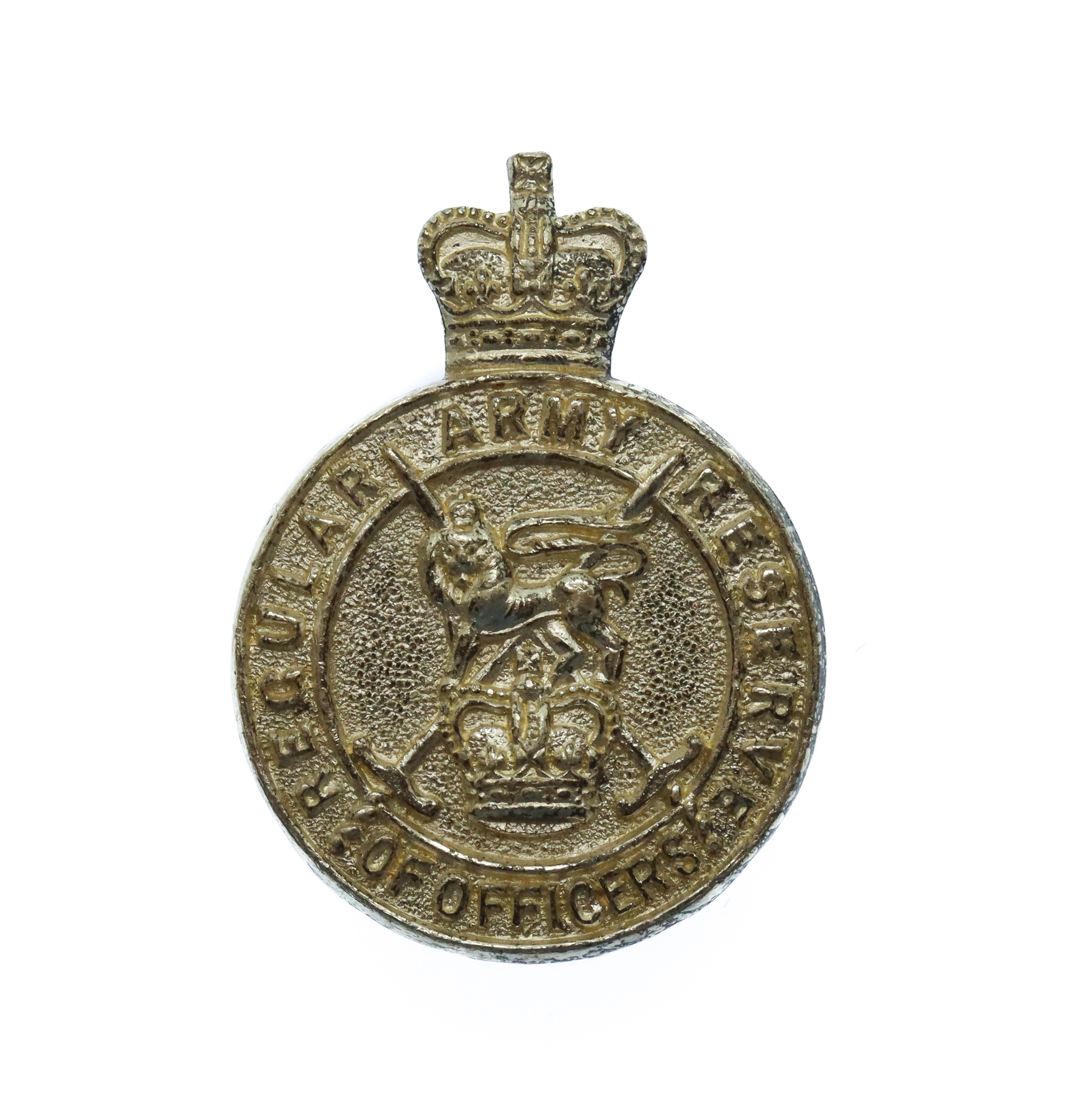 Regular Army Reserve of Officers Sterling Silver Lapel Badge - Queen's Crown