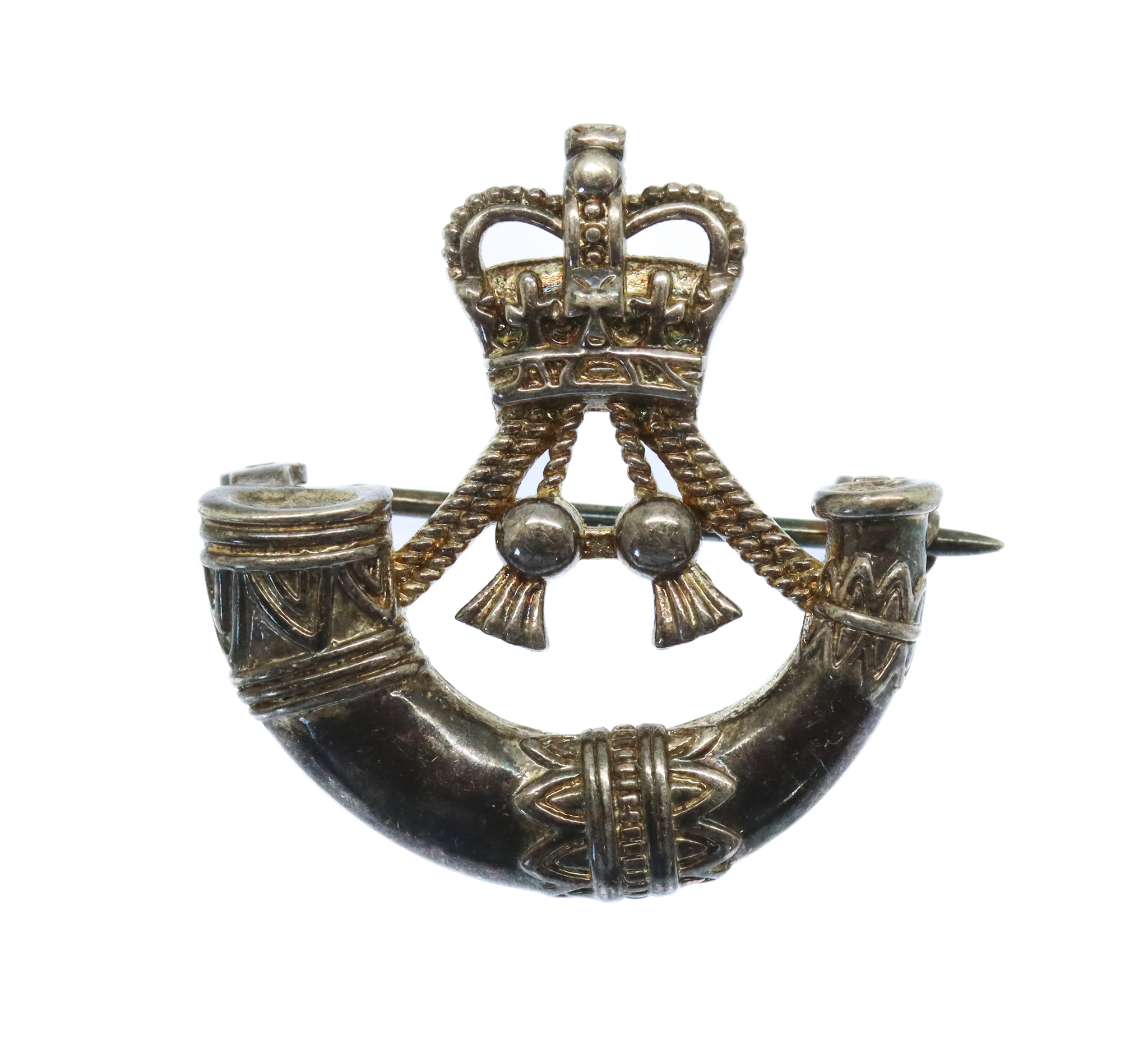The Rifles Sweetheart Brooch/Lapel Badge - Queen's Crown