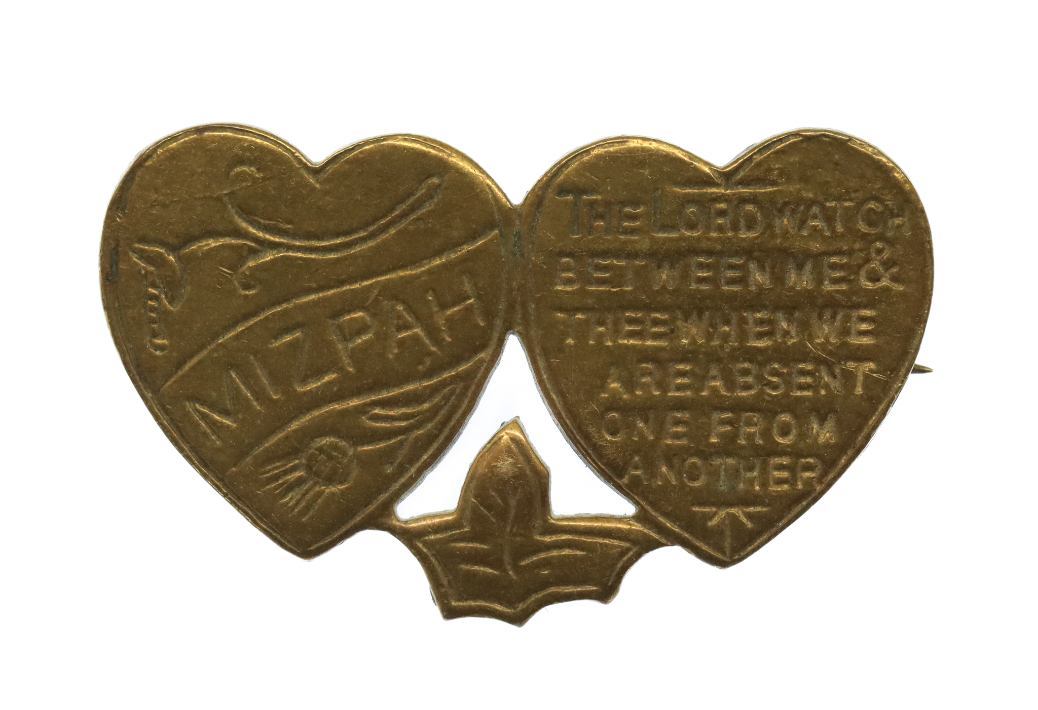 Mizpah Hearts Sweetheart Brooch