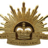 Australian Army Rising Sun Hat Badge - Queen's Crown