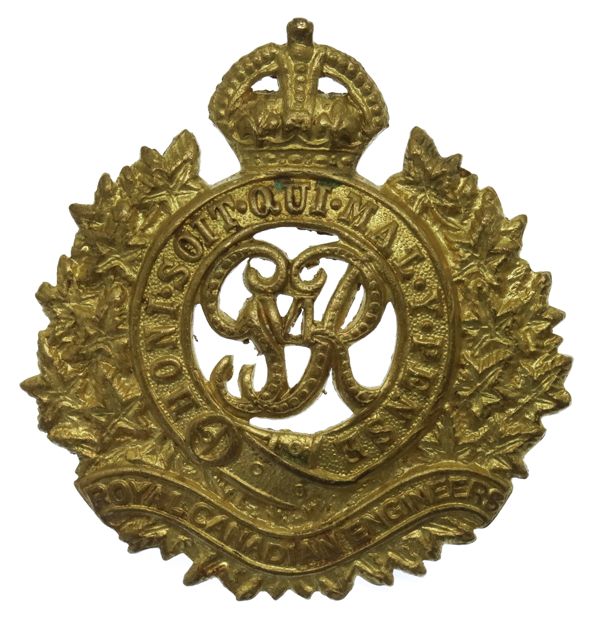 George VI Royal Canadian Engineers Cap Badge