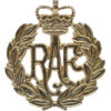 Royal Air Force (R.A.F.) Anodised (Staybrite) Cap Badge - Queen's Crown