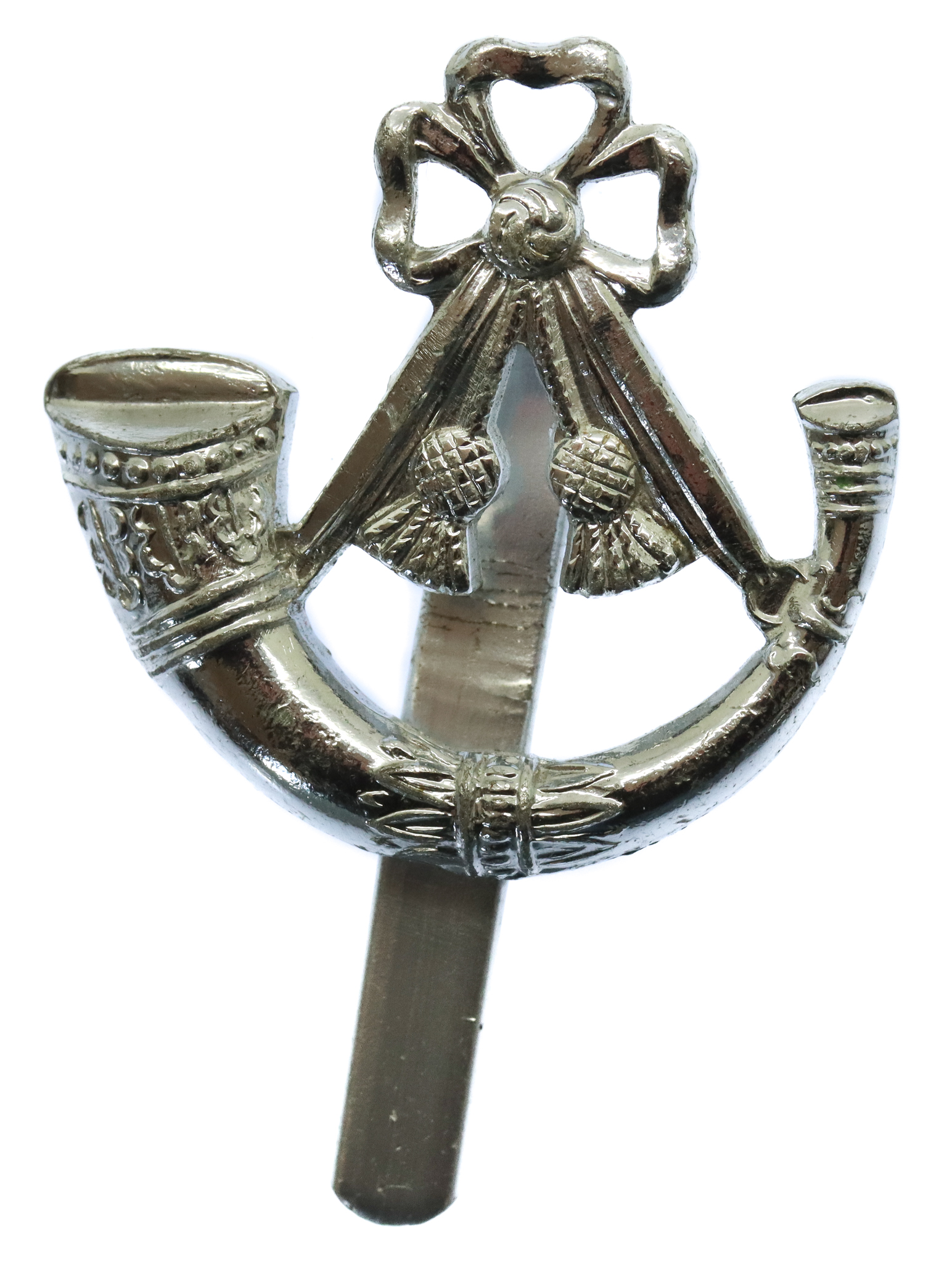 Light Infantry Anodised (Staybrite) Cap Badge