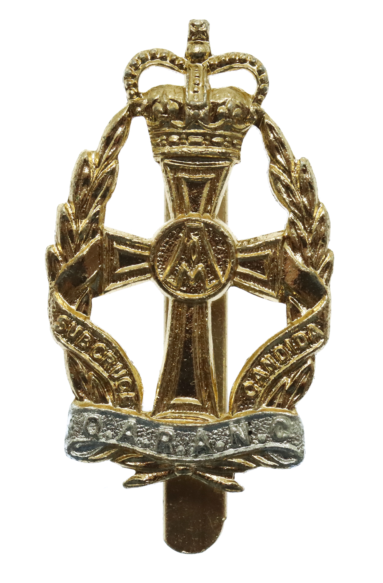 Queen Alexandra's Royal Army Nursing Corps (Q.A.R.A.N.C.) Anodised (Staybrite) Cap Badge 