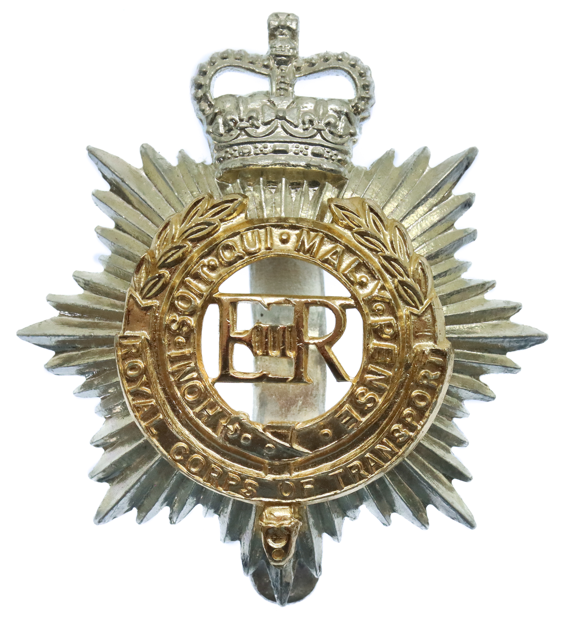 Royal Corps of Transport (R.C.T.) Anodised (Staybrite) Cap Badge