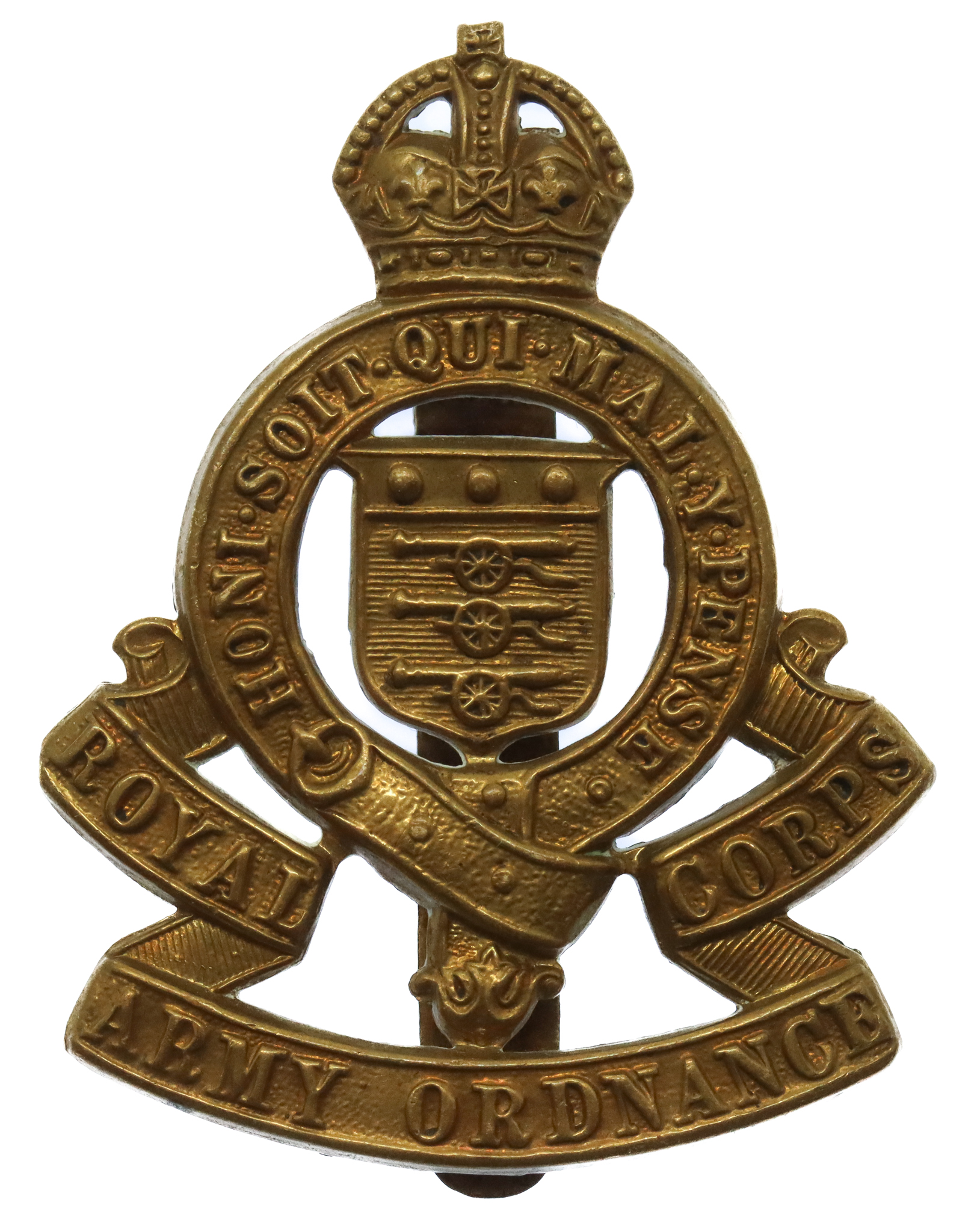 Royal Army Ordnance Corps (R.A.O.C.) Cap Badge - King's Crown