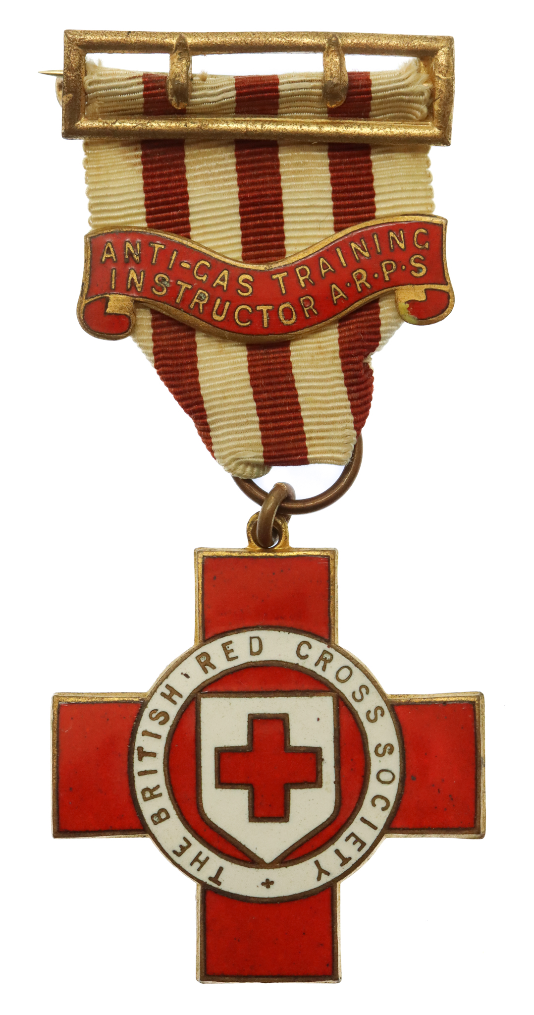 Scarce British Red Cross Society Anti-Gas Training Instructor A.R.P.S. Technical Medal - W.F.R. Wheal