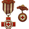 British Red Cross Society Proficiency in Anti-Gas Training Medal and North Riding of Yorkshire Membership Badge - R.W. Frank