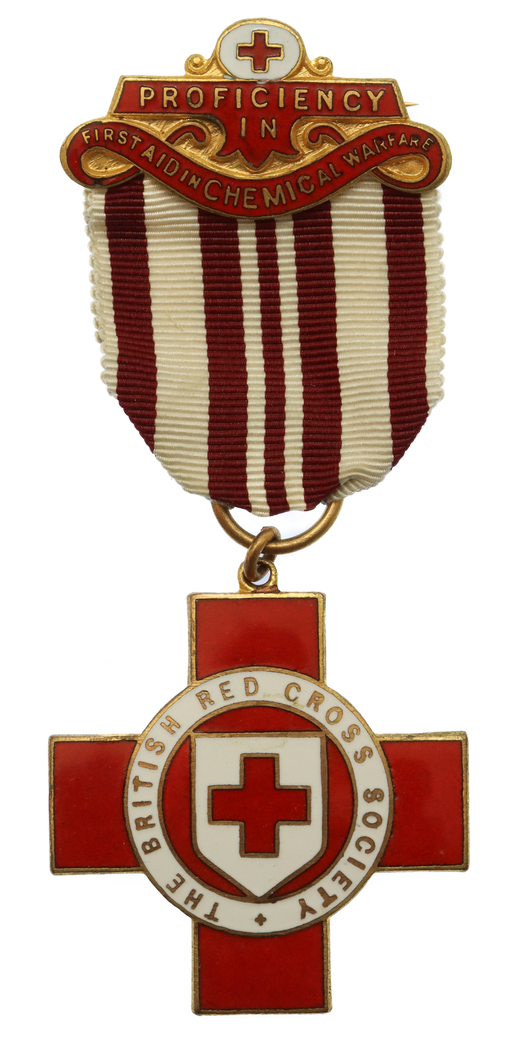 British Red Cross Society Proficiency in First Aid in Chemical Warfare Medal - B.M. Hanning