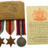 WW2 HMS Calcutta Casualty Medal Group of Three - Sto.1. F.P.G. French, Royal Navy - K.I.A. 1/6/41