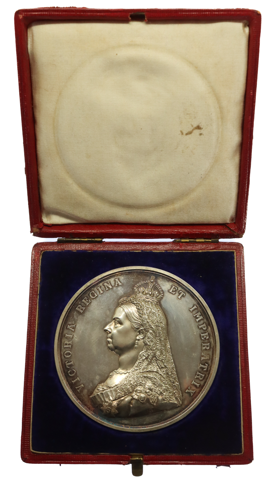 Queen Victoria Golden Jubilee 1887 Official Silver Medal in Box