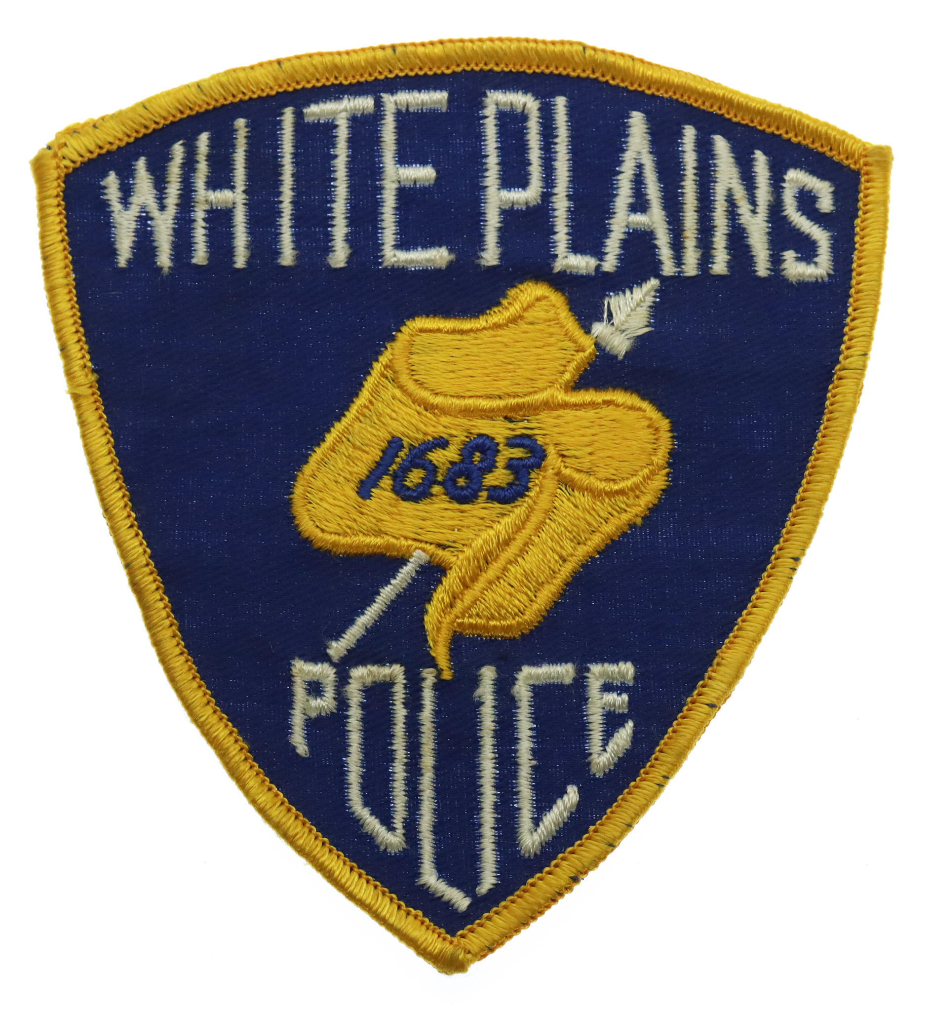 United States White Plains Police Cloth Patch Badge