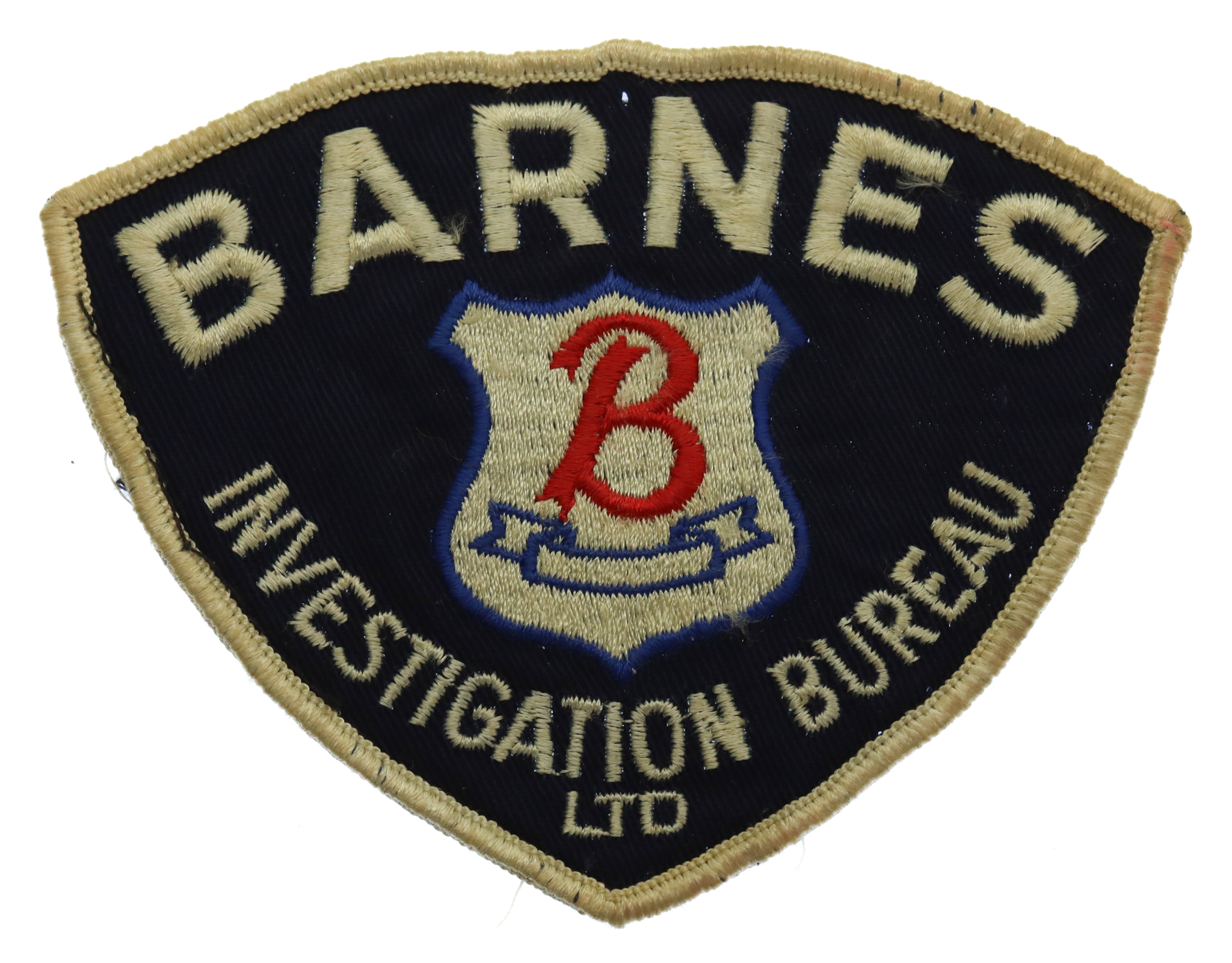United States Barnes Investigation Bureau Ltd Cloth Patch Badge