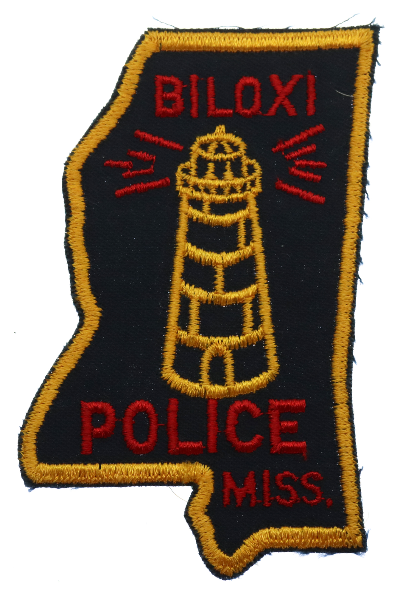 United States Biloxi Police Miss. Cloth Patch Badge