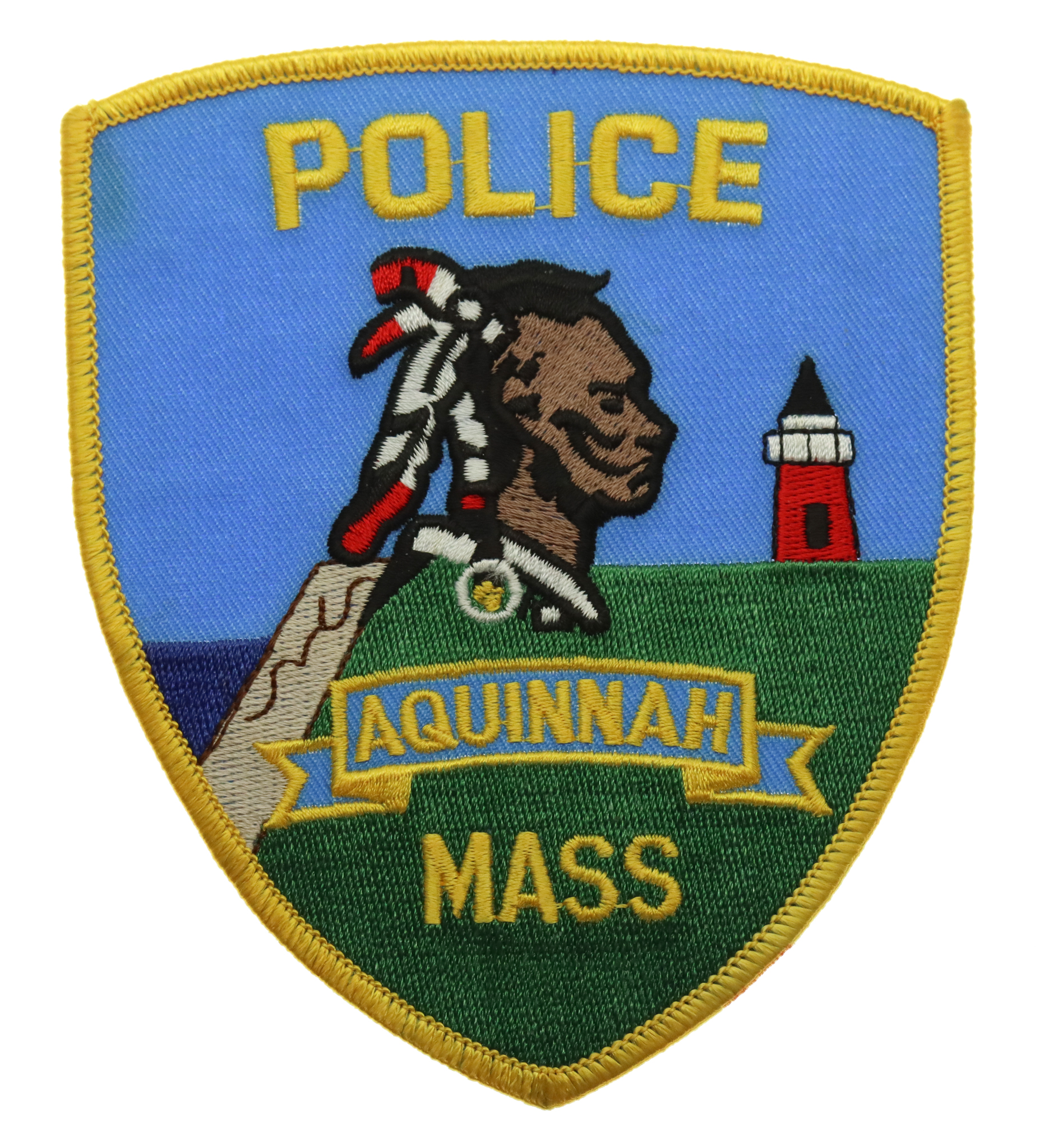 United States Aquinnah Mass Police Cloth Police Badge