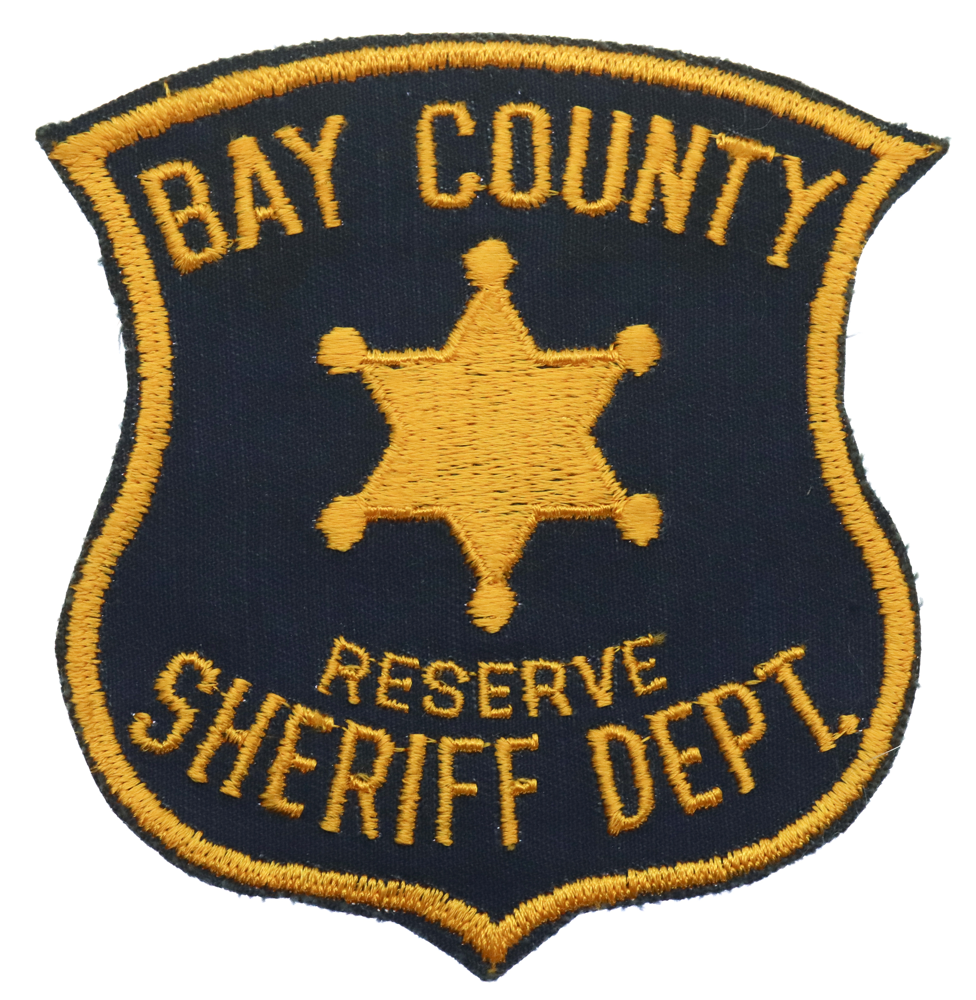United States Bay County Reserve Sheriff Dept. Cloth Patch Badge