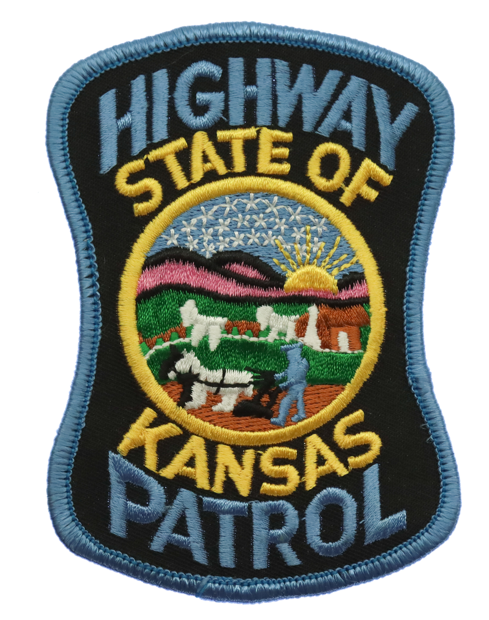 United States State of Kansas Highway Patrol Cloth Patch Badge