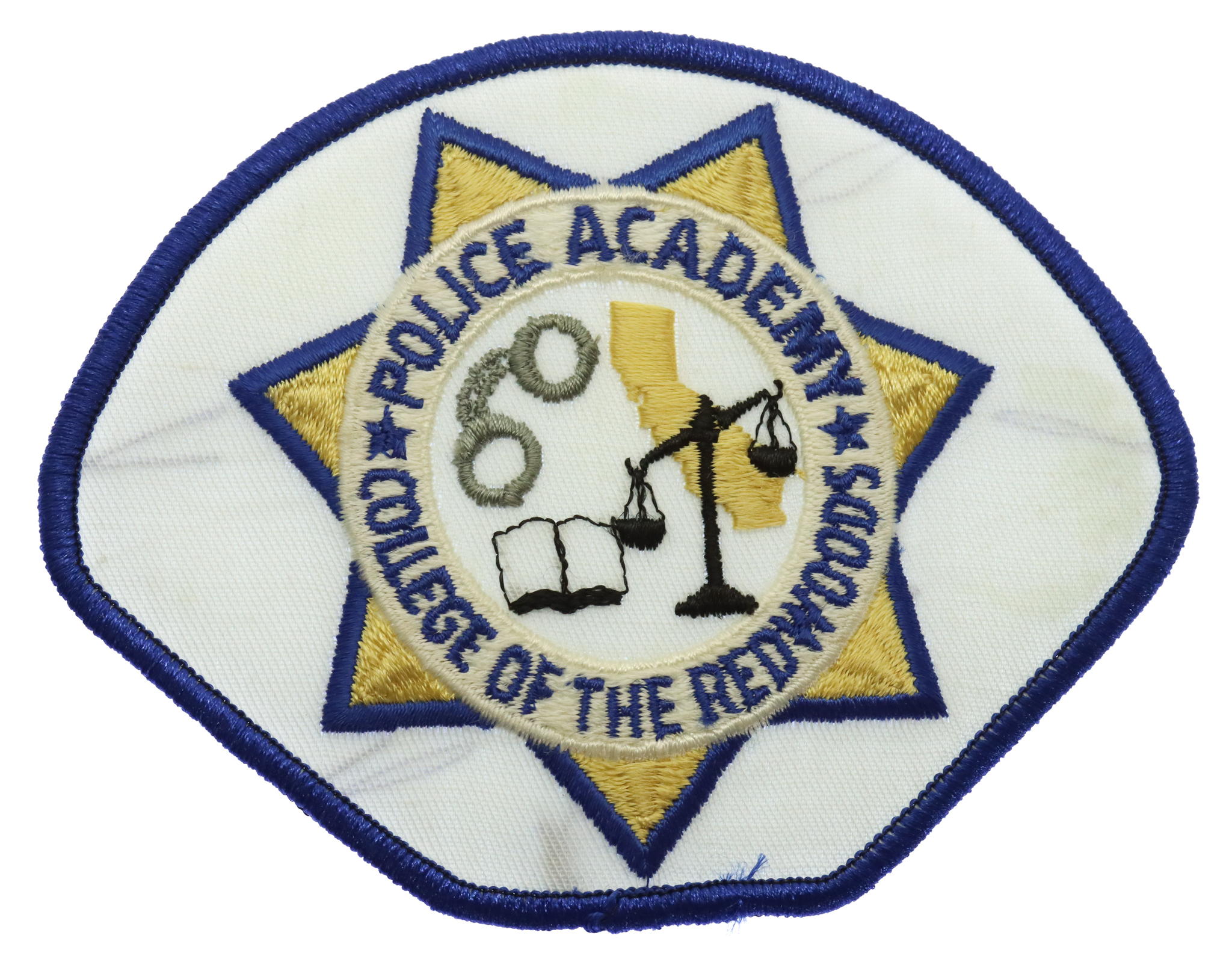 United States College of the Redwoods Academy Police Cloth Patch Badge